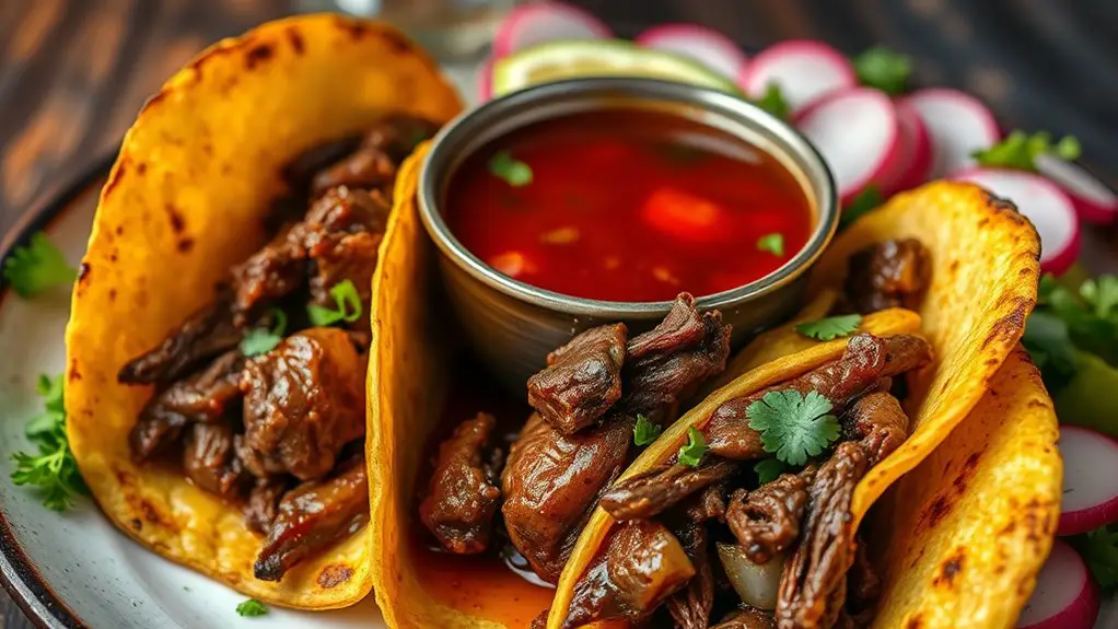 savory tacos with broth