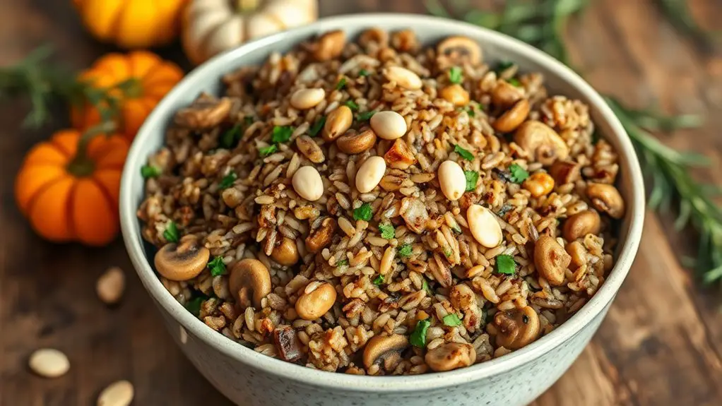 savory wild rice stuffing