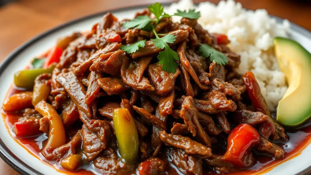 shredded beef with spices