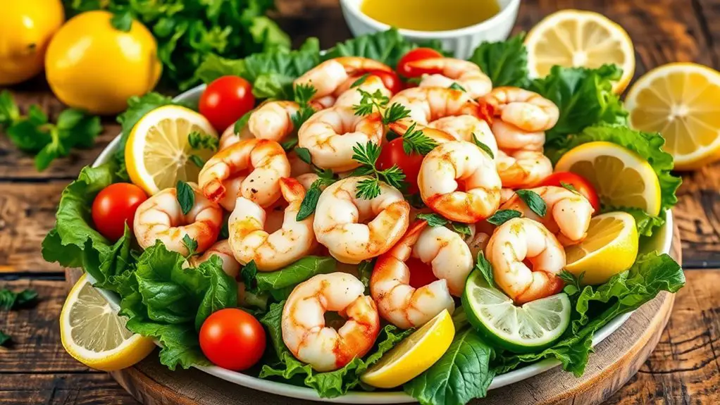 shrimp salad with lemon herbs