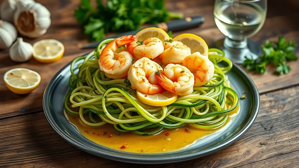 shrimp scampi zucchini noodles