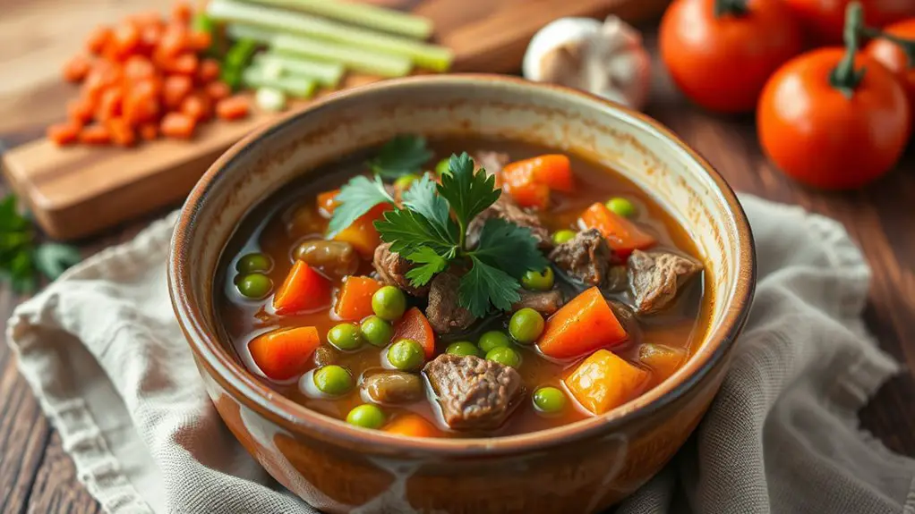 slow cooker beef soup