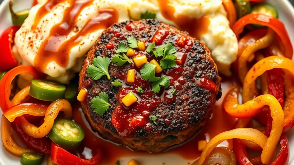 southwest flavored hamburger steak