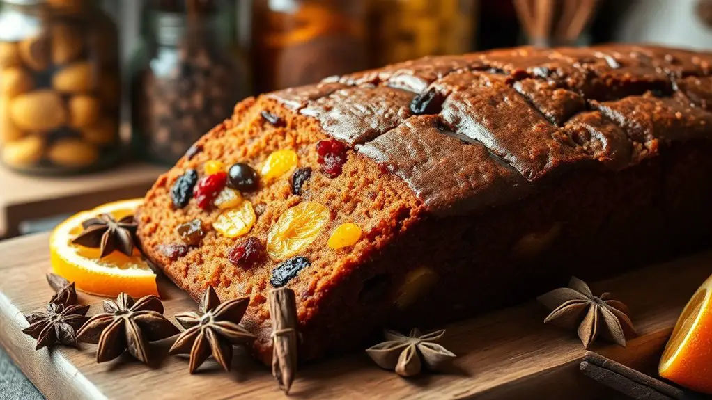 spiced rum infused fruit cake