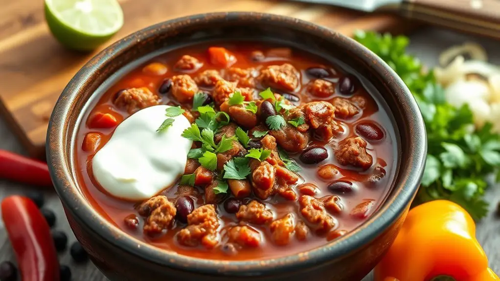 spicy beef and beans