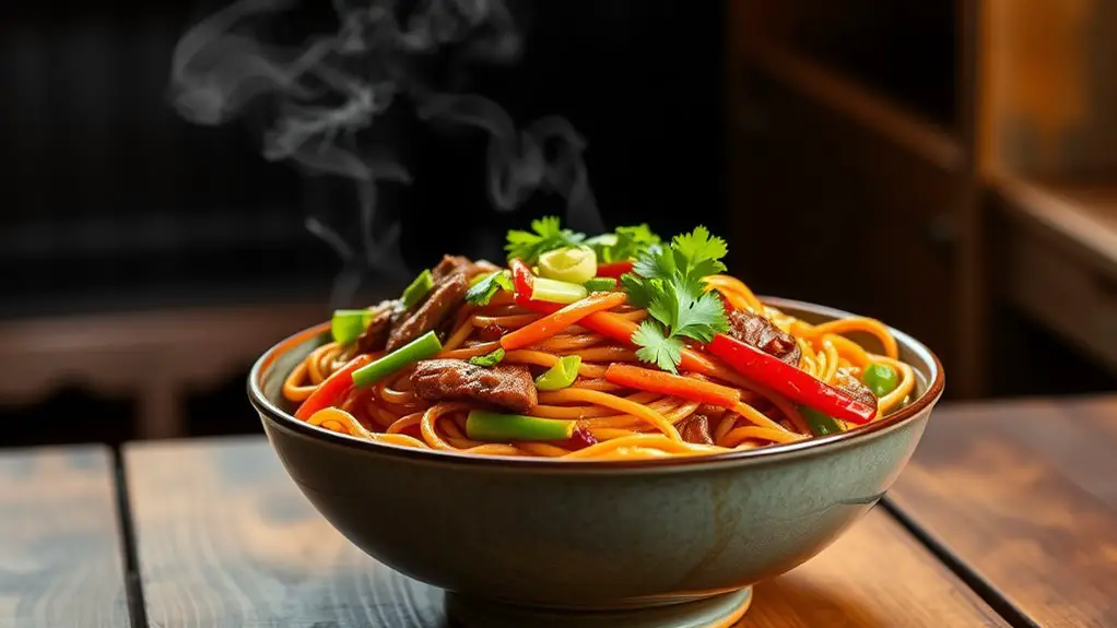 spicy beef noodle dish