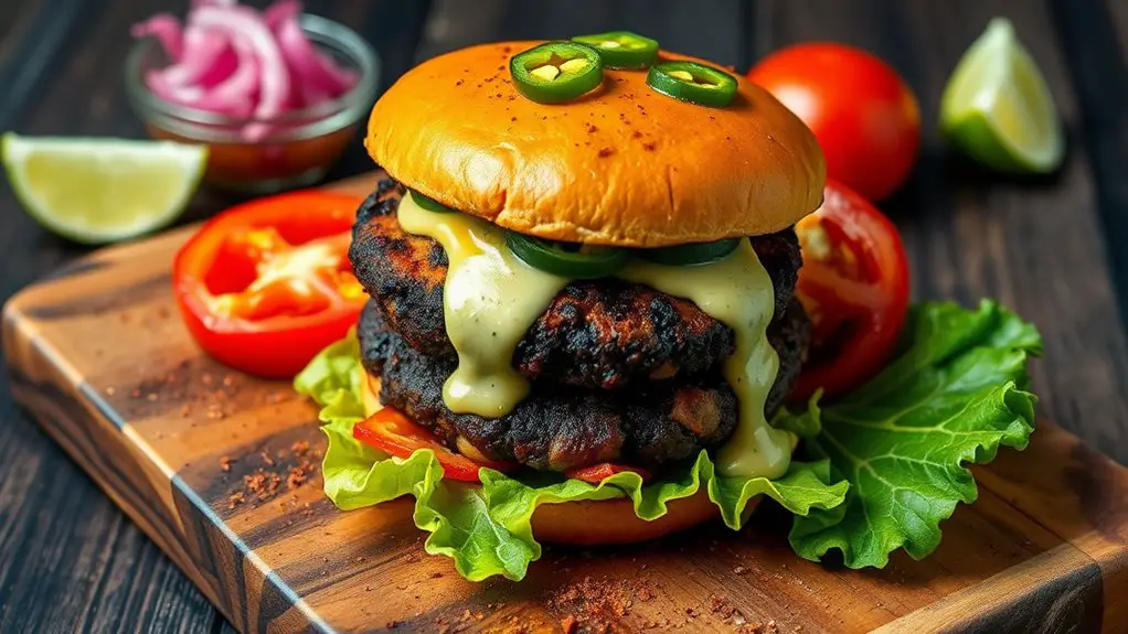 spicy black bean burger