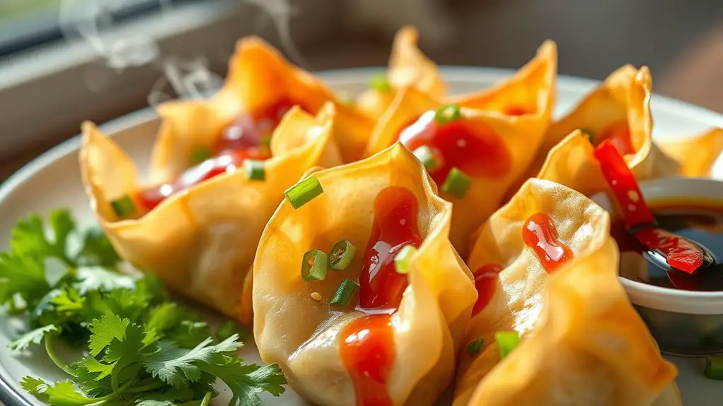 spicy chicken wontons recipe