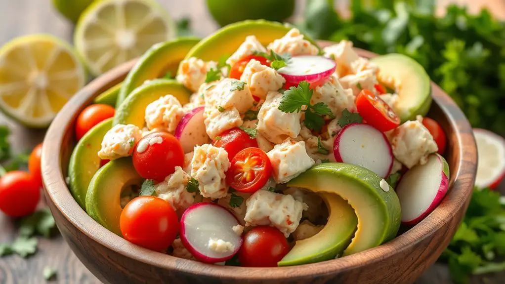 spicy crab and avocado salad