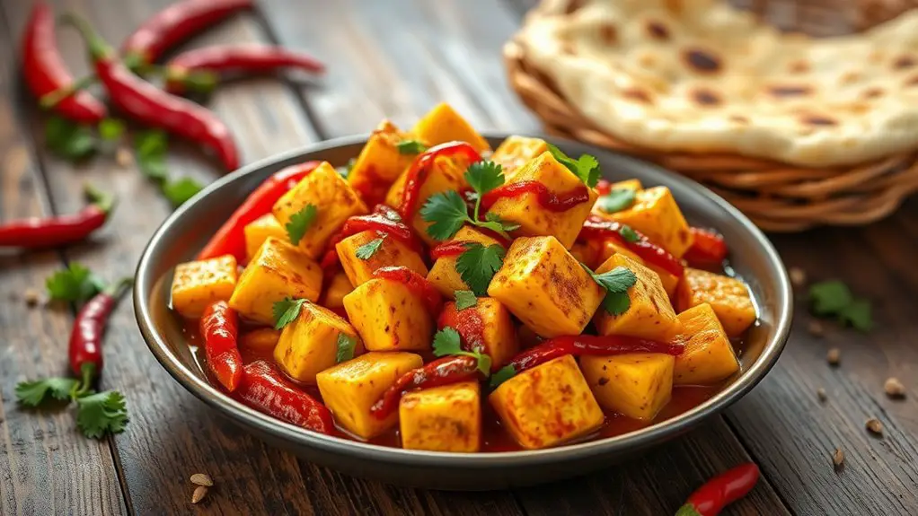 spicy indian paneer dish