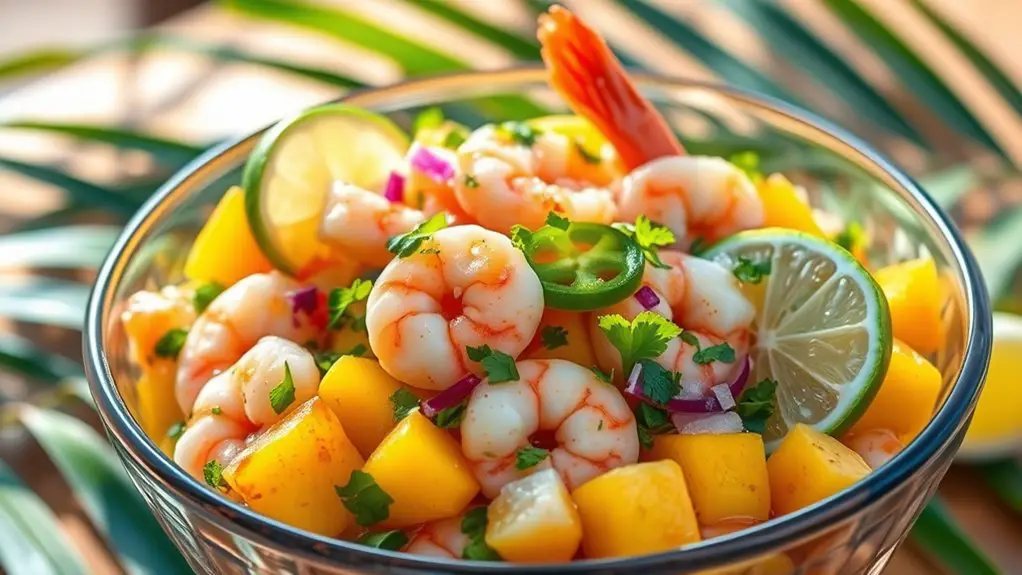 spicy mango shrimp dish