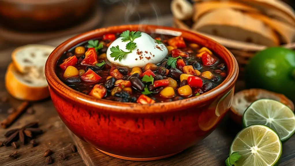 spicy nourishing black bean chili