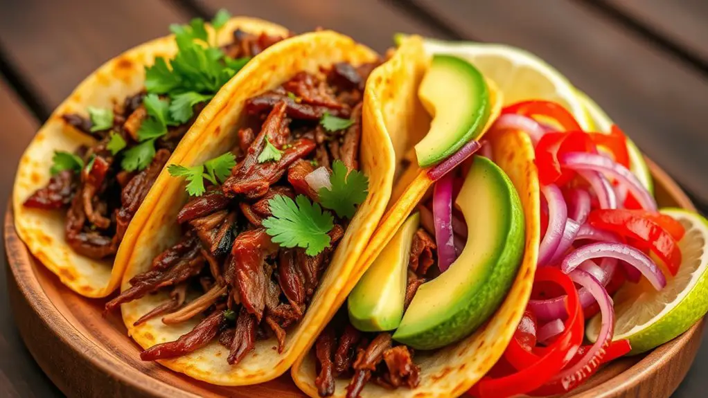 spicy pulled pork tacos