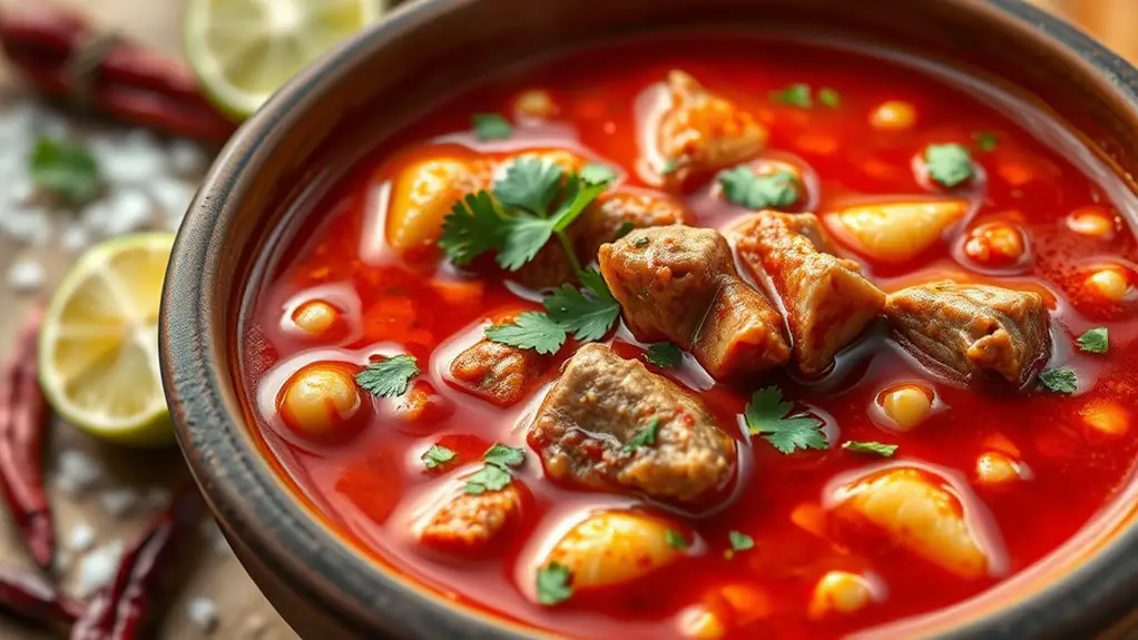 spicy red menudo dish