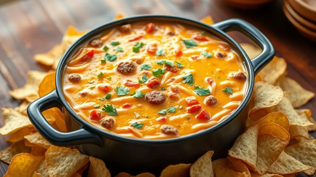 spicy sausage cheese dip