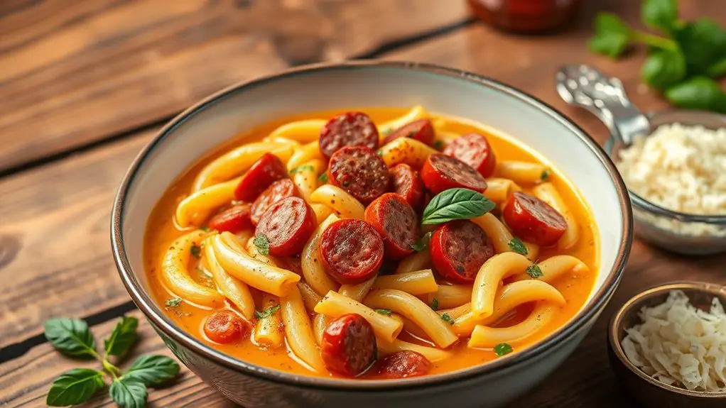 spicy sausage pasta dish