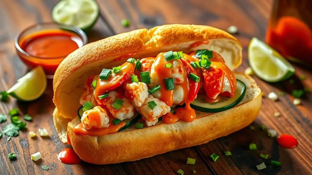 spicy seafood sandwich delight