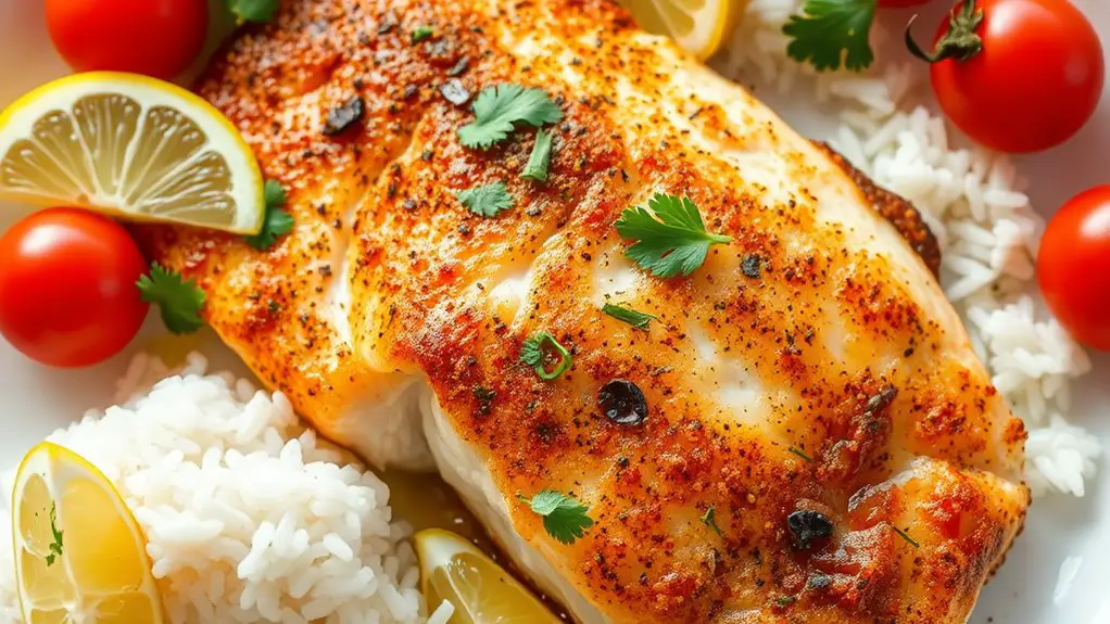 spicy seasoned baked fish