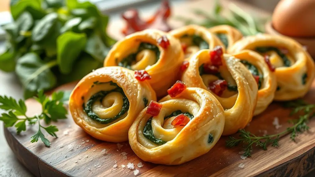 spinach and bacon pastry