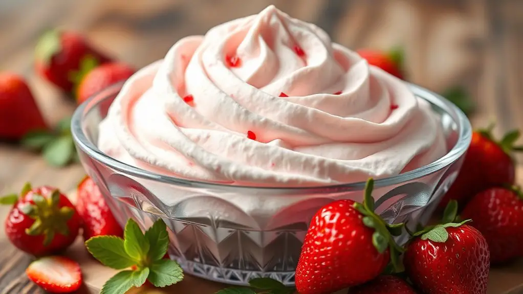 strawberry infused whipped cream