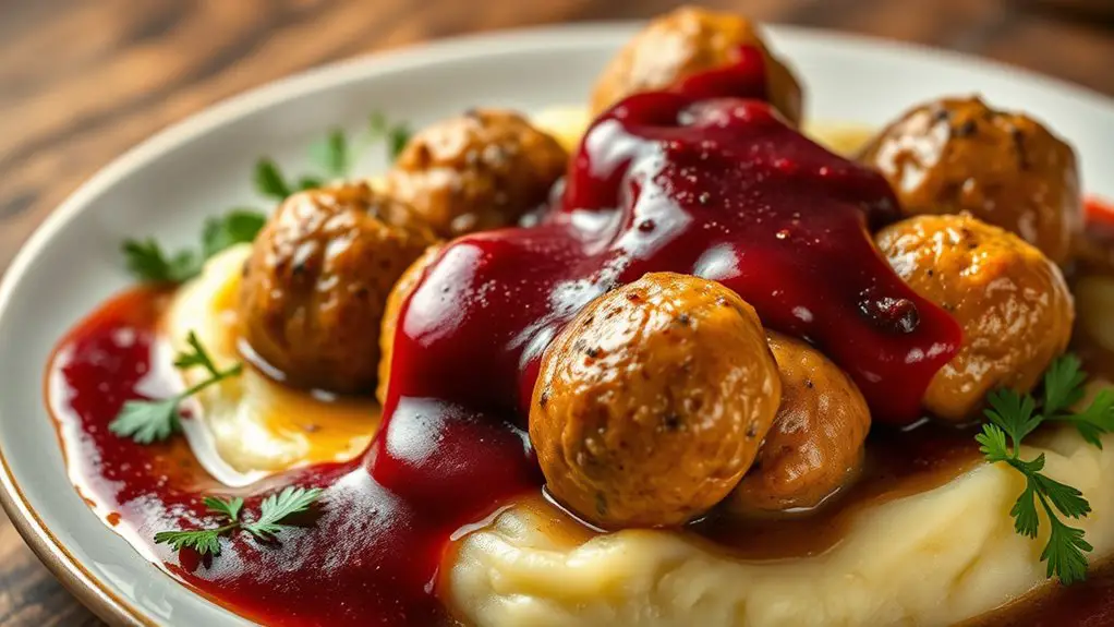 swedish meatballs with sauce