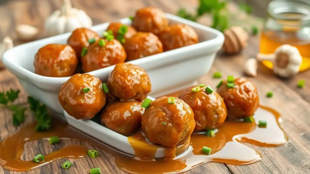 sweet and savory meatballs