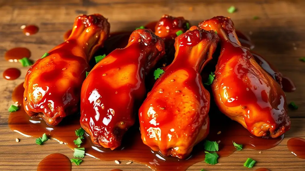 sweet and sticky wings