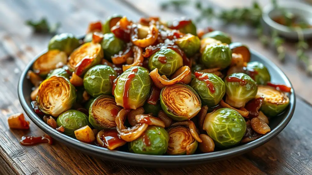 sweet and tangy brussels sprouts