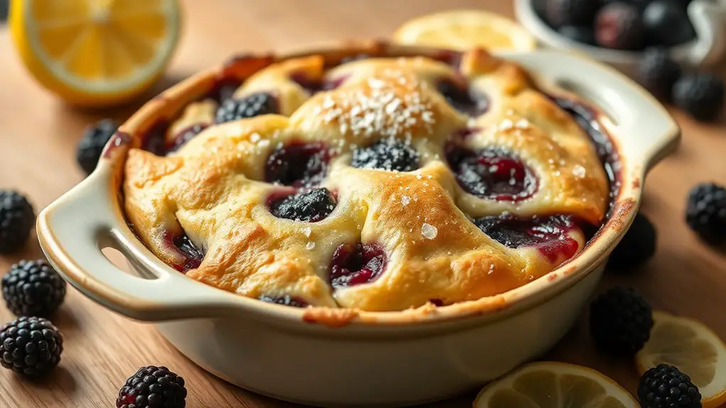 sweet blackberry lemon dessert