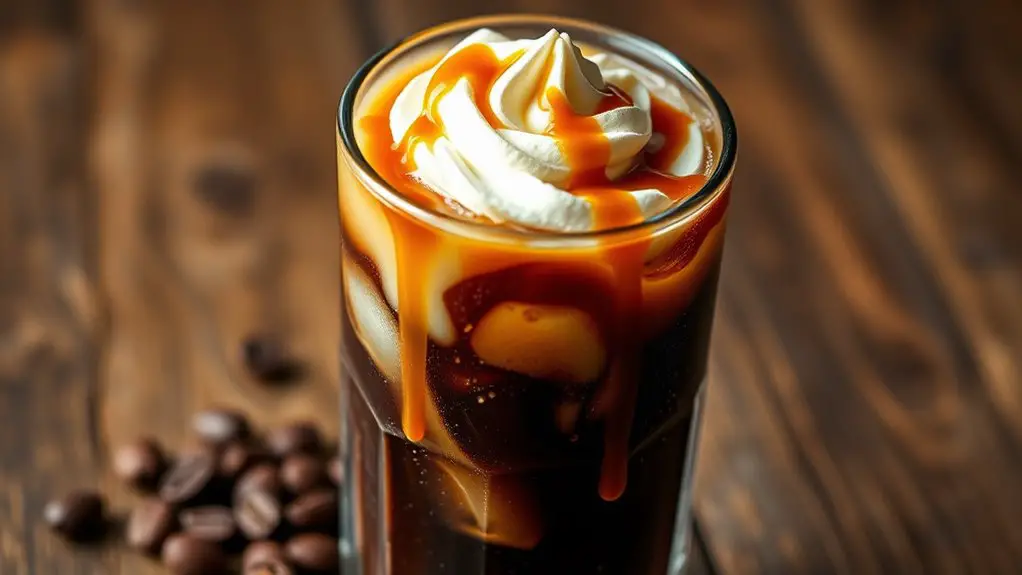 sweet chilled coffee beverage