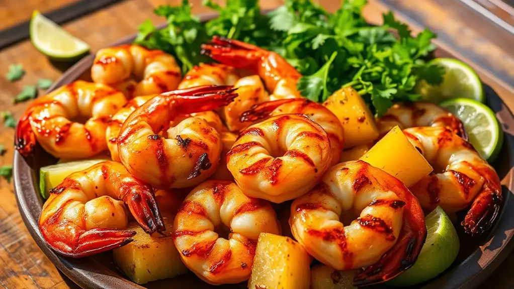 sweet pineapple shrimp dish