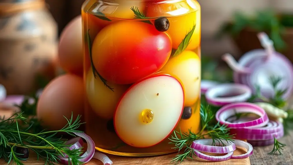 tangy flavorful pickled eggs