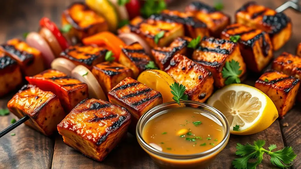 tempeh skewers grilled deliciously