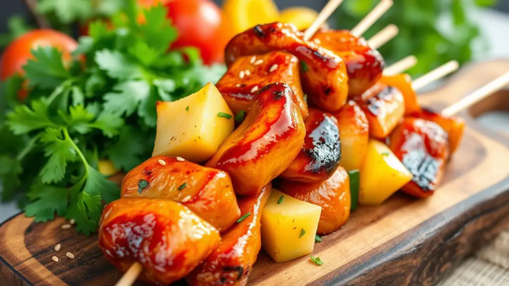 teriyaki chicken grilled skewers