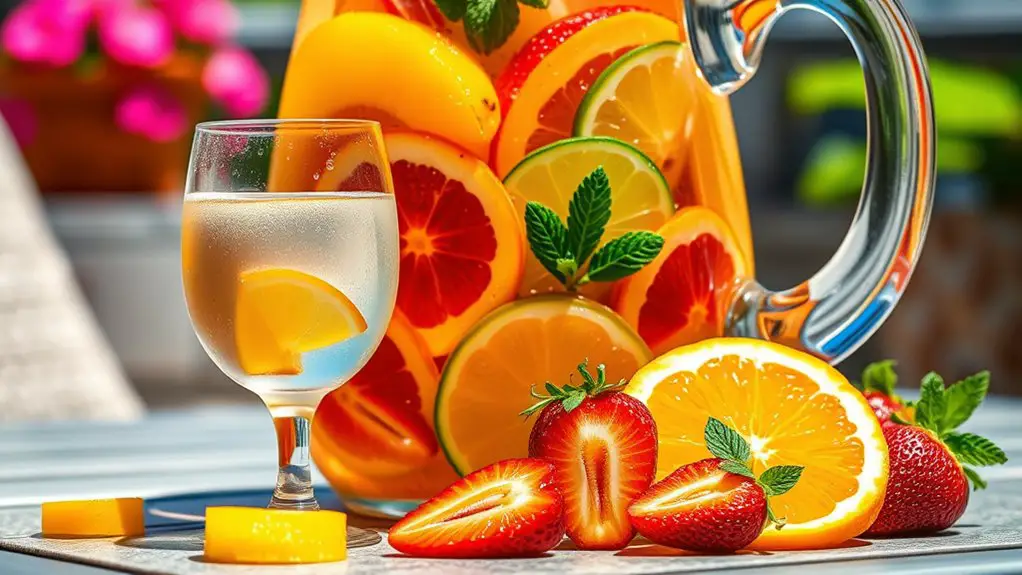 tropical fruit white sangria