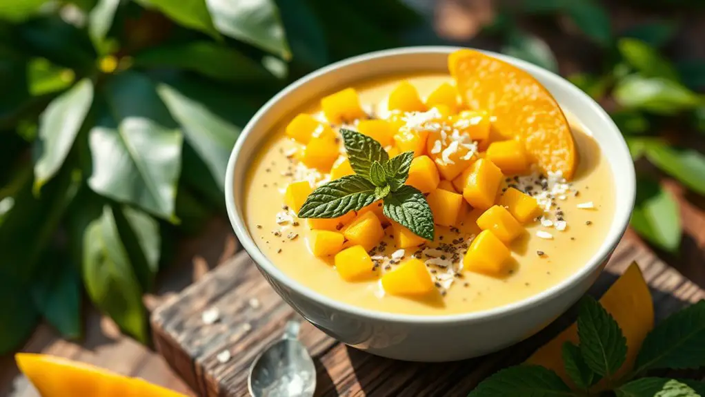 tropical mango coconut dessert