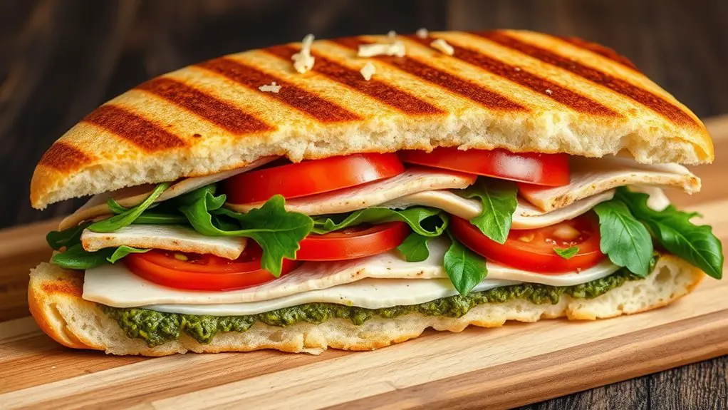 turkey and pesto sandwich