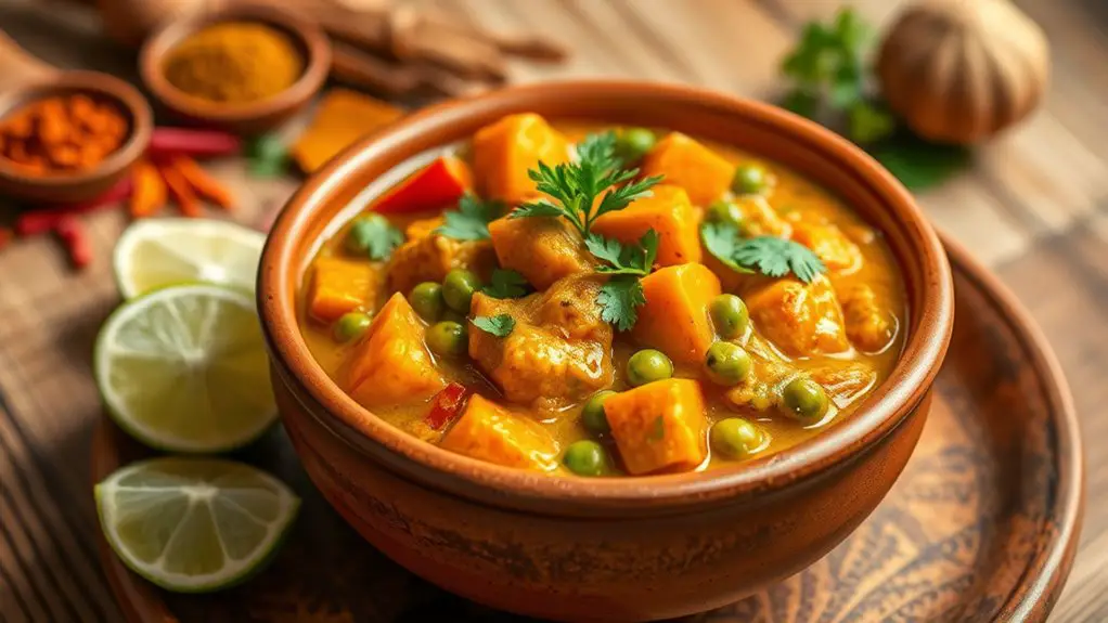 vegan curry with sweet potatoes