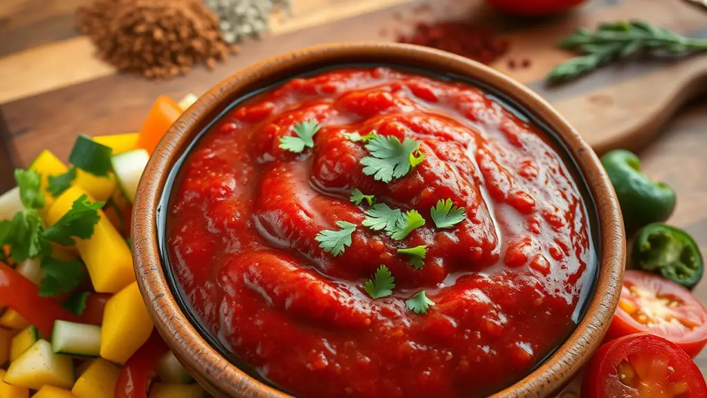 vegetable infused enchilada sauce