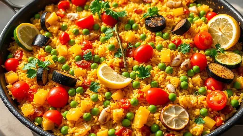 vegetarian paella recipe option