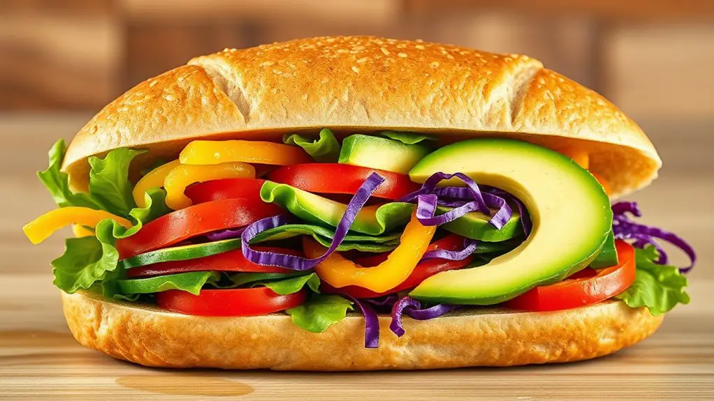 vegetarian sandwich with vegetables