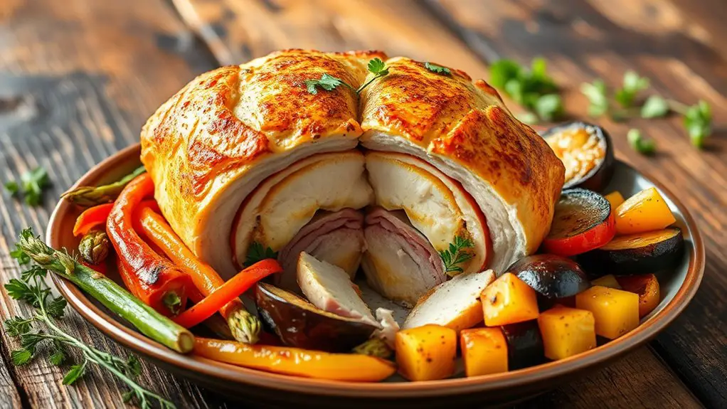 veggie stuffed cordon bleu