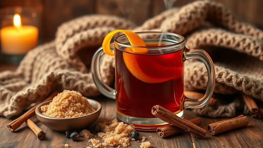 warm maple bourbon drink