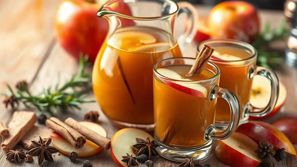 warm spiced apple beverage