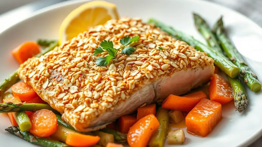 almond crusted salmon recipe