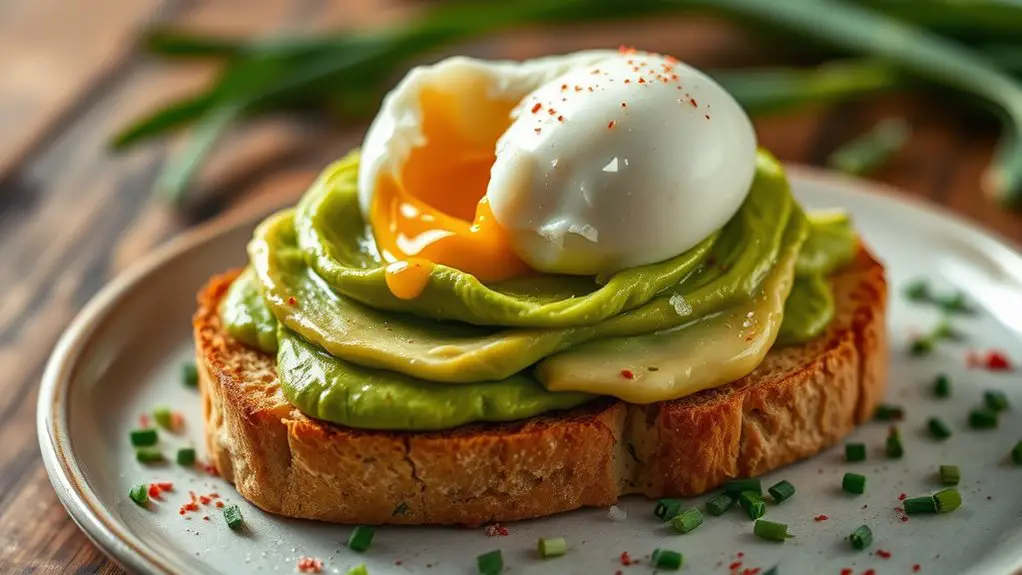 avocado toast topped egg