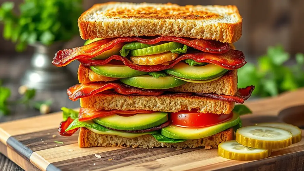 bacon and avocado sandwich