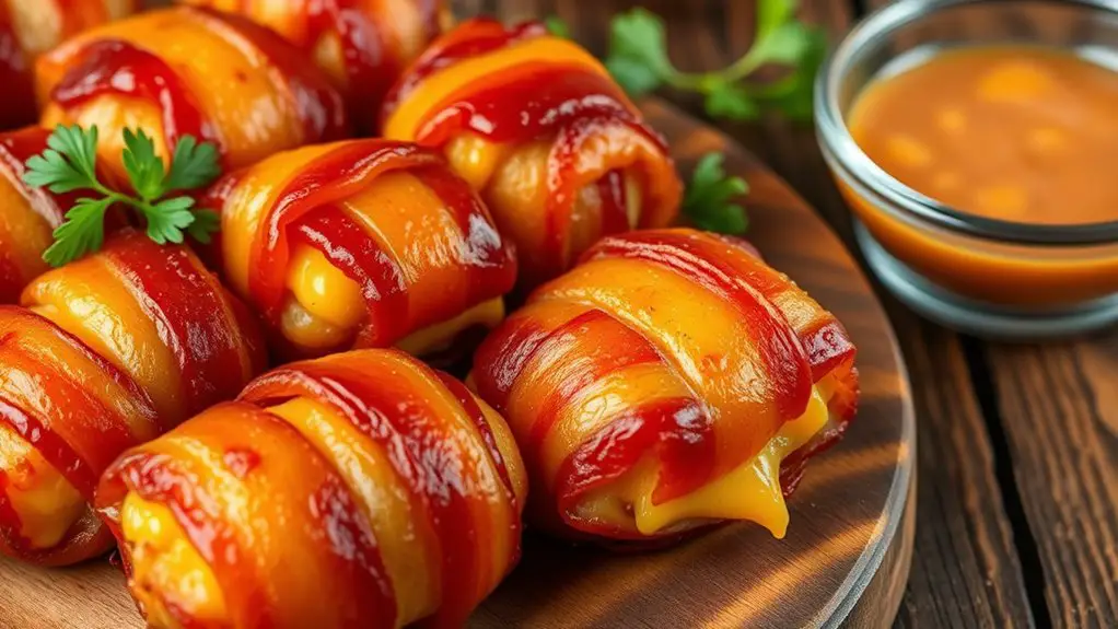 bacon wrapped cheesy appetizers