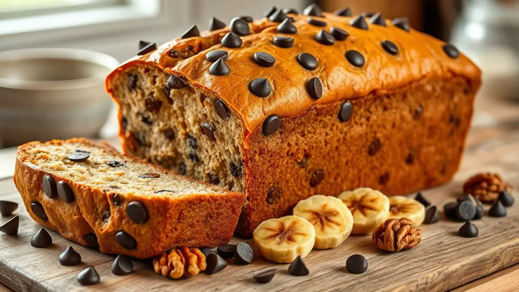 banana bread with walnuts