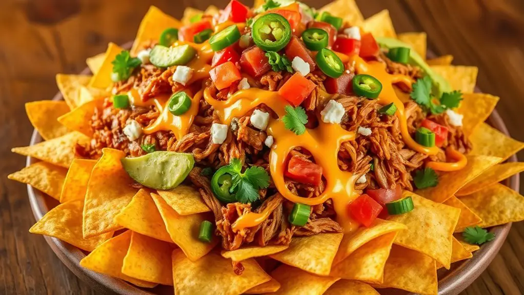 bbq chicken topped nachos